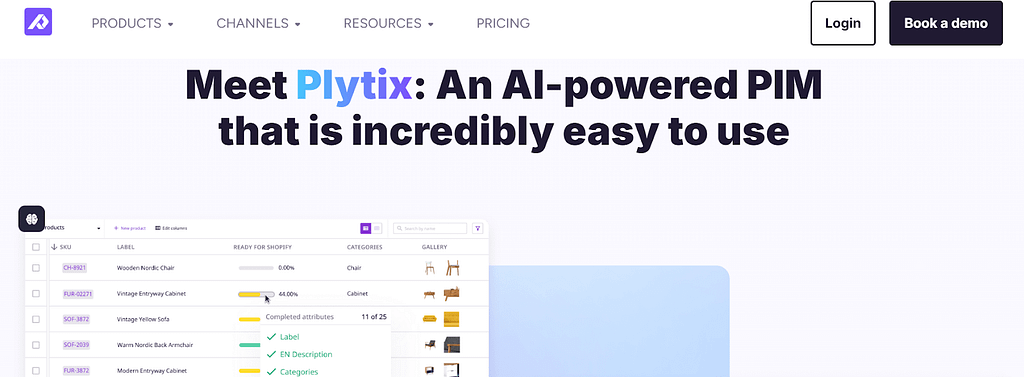 Plytix: SaaS-система с функциями DAM, ориентированная на командное взаимодействие.