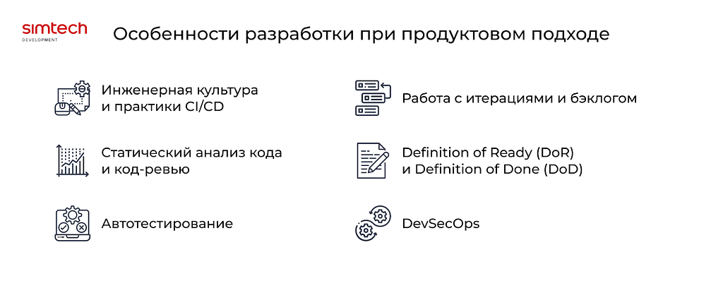 Особенности разработки при продуктовом подходе