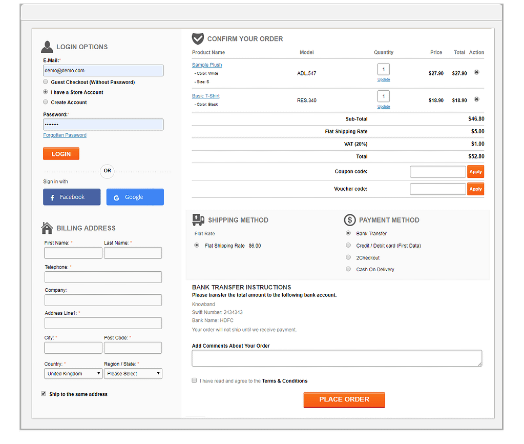 Checkout components