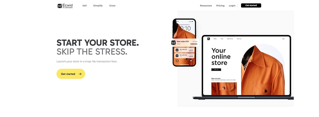 Ecwid website