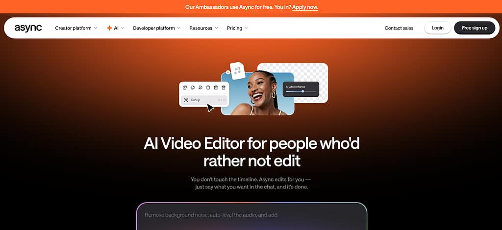AI Video Editor for people who'd rather not edit