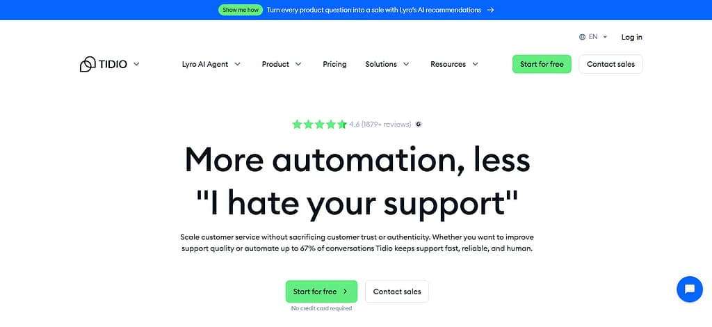 Tidio - AI Support Tool