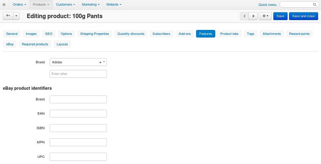 CS Cart Product IDs