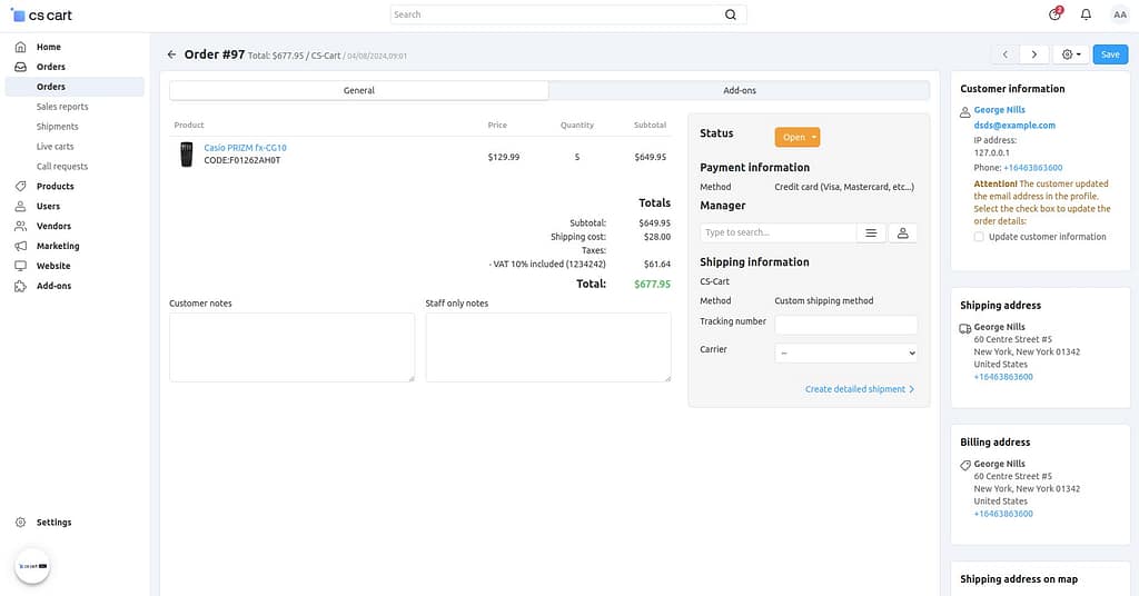 CS-Cart Order Management