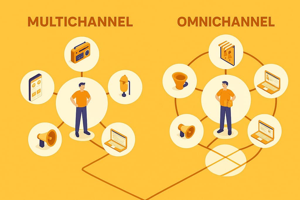 Omnichannel marketing vs Multichannel marketing