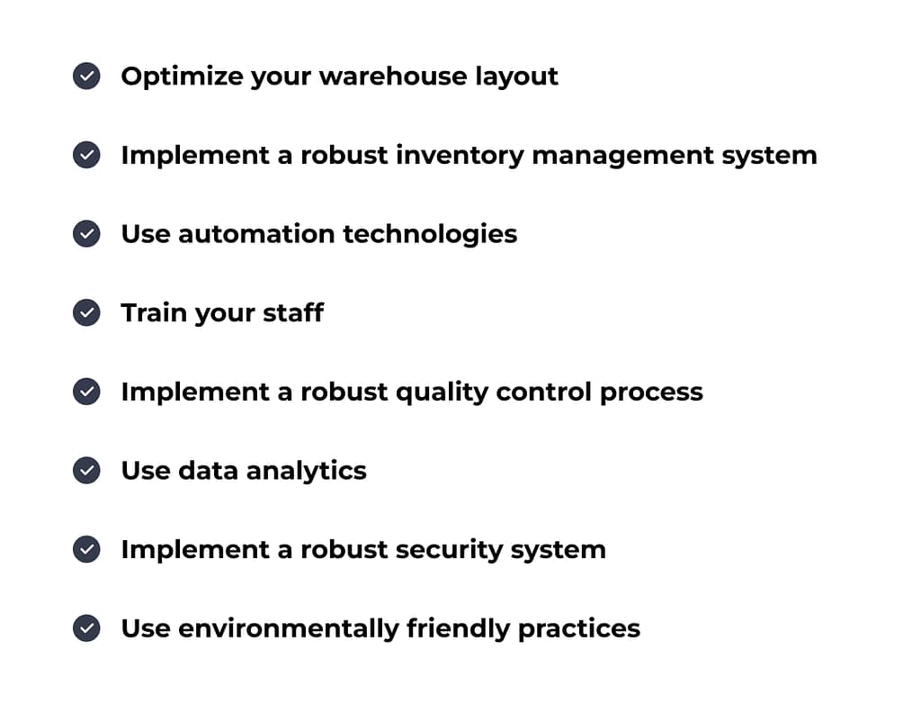 eCommerce warehousing best practices