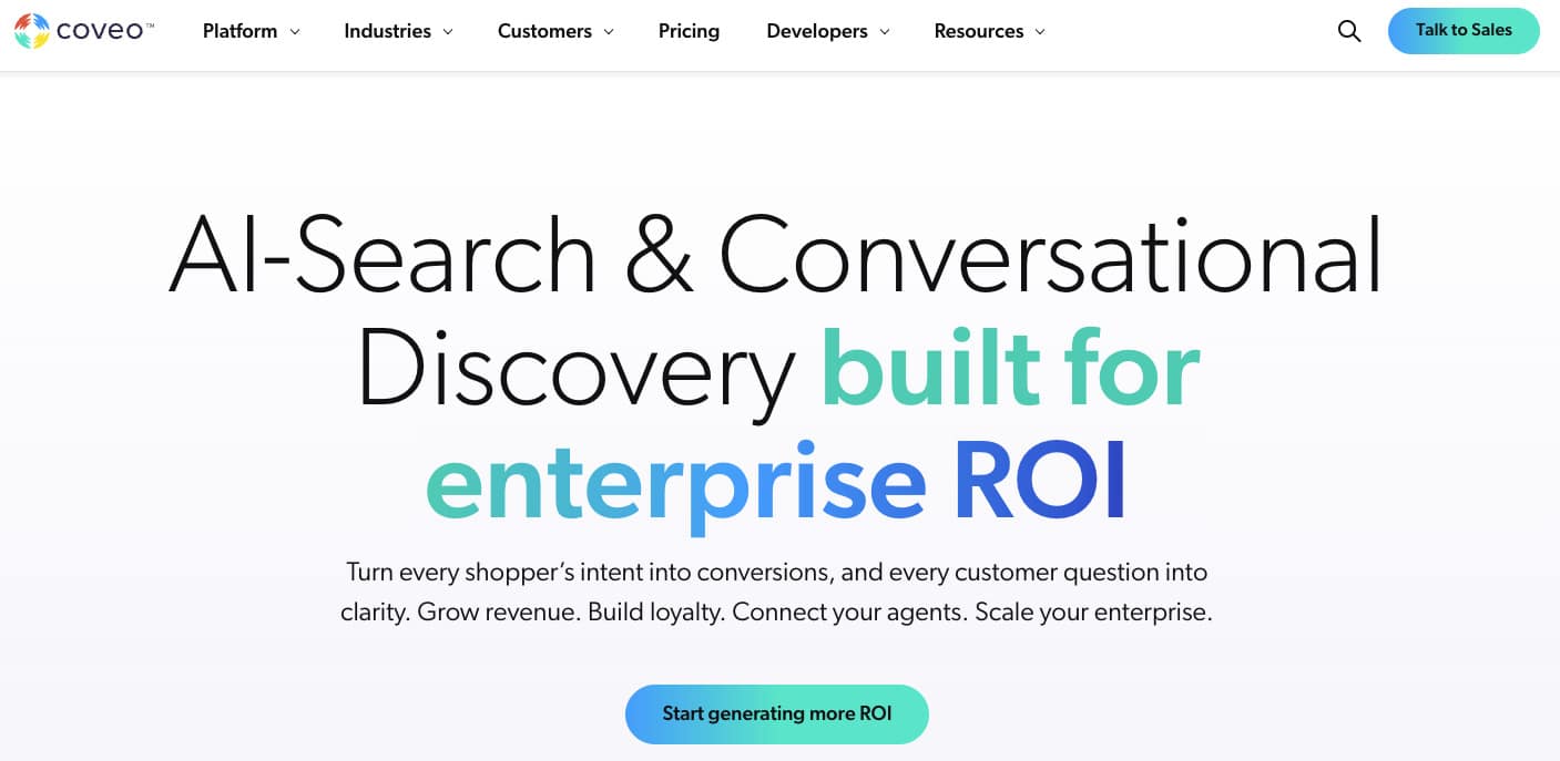 Coveo - AI-Search and Conversational Discovery built for enterprise ROI