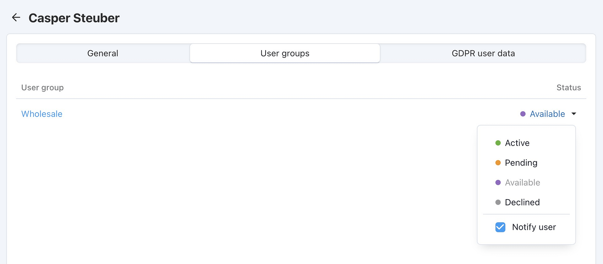 User Groups