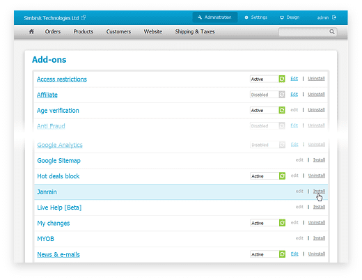 Janrain Add-on Janrain Add-on