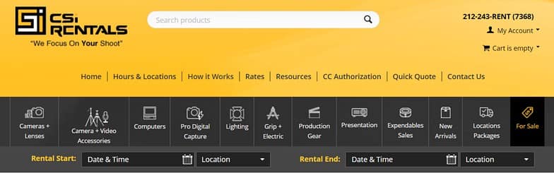 Our client - CSI Rentals
