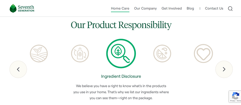 Seventh Generation - Our Product Responsibility
