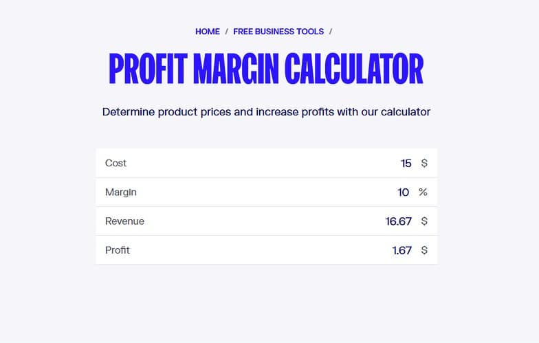 Margin Calculator