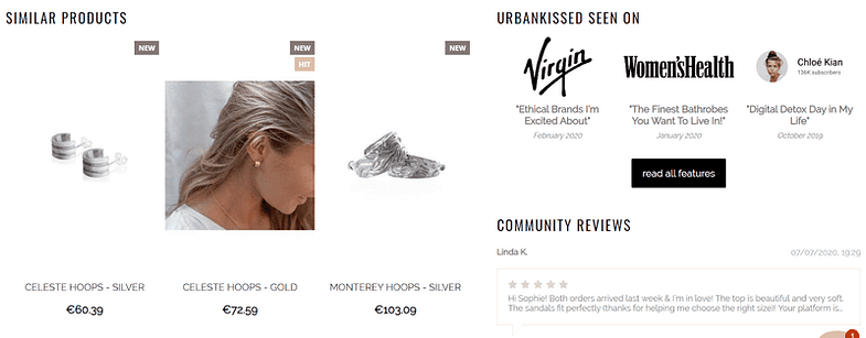 The ‘Seen On’ Section at urbankissed.co.uk