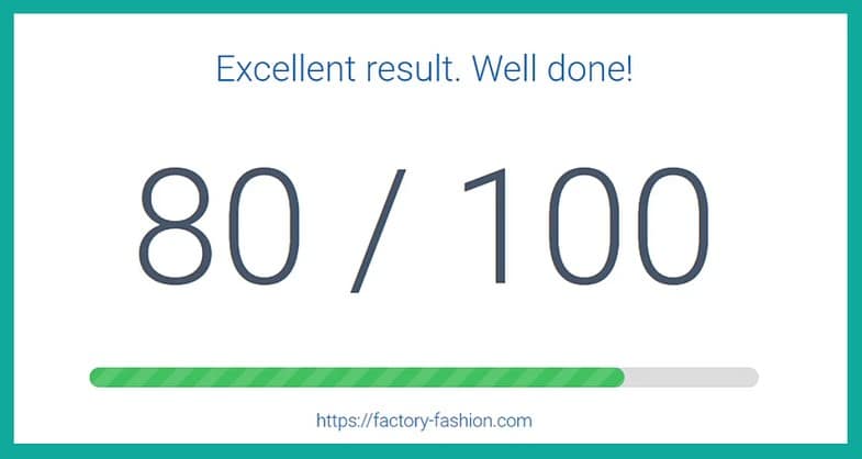 Our client Factory Fashion optimized their images for fast loading