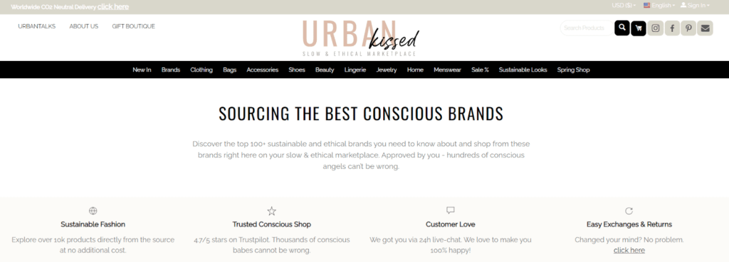 Наш клиент Urbankissed пропагандирует концепцию медленной и устойчивой моды 