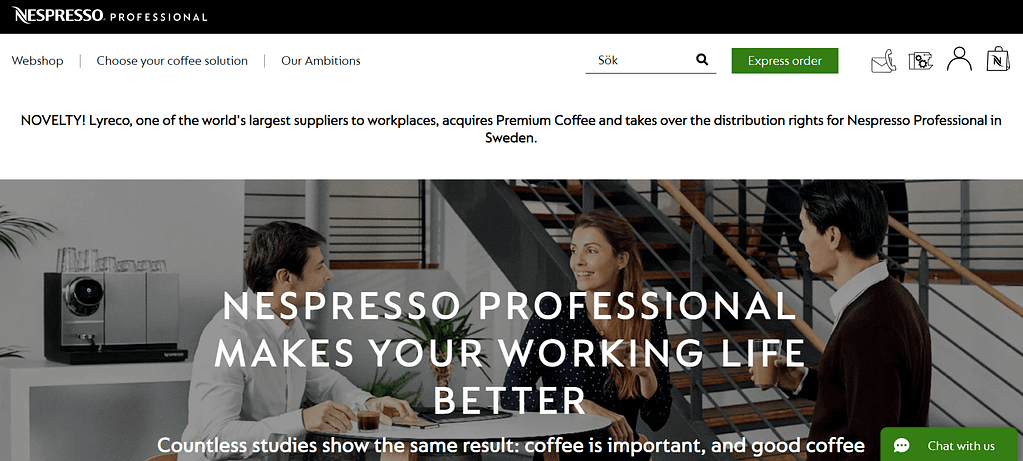Компания по продаже кофе-машин и капсул Nespresso использовала комбинацию CS-Cart и Salesforce для создания своих интернет-магазинов.