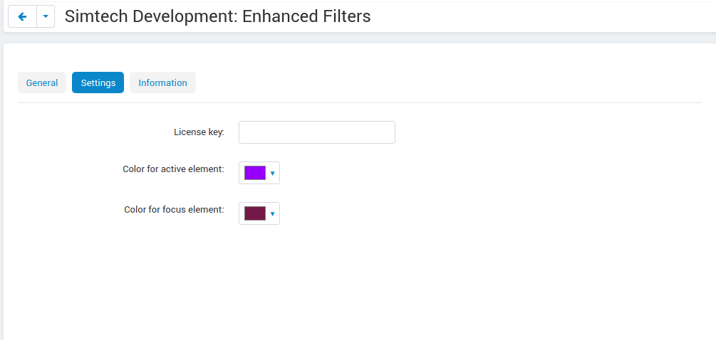 Filtering with color change