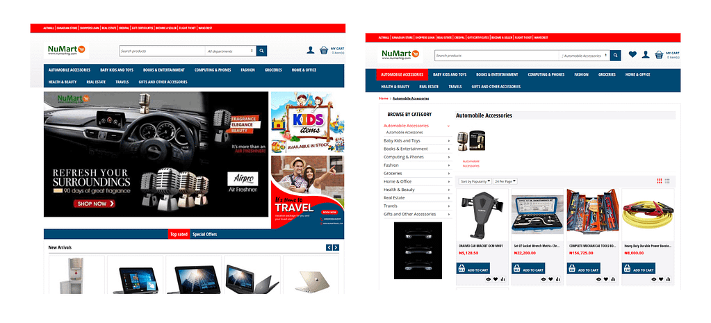 Мультипродуктовый маркетплейс Numart