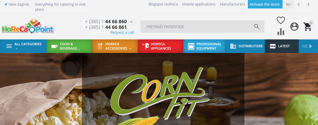 Our client: horeca-point.com, a marketplace in the hospitality industry from Croatia