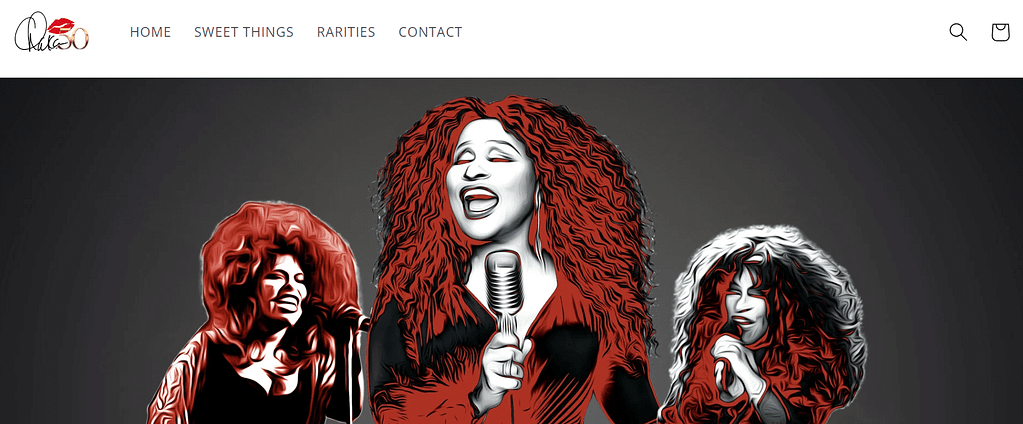 Chaka Khan is a personal eCommerce website of a singer implemented on WordPress plus WooCommerce