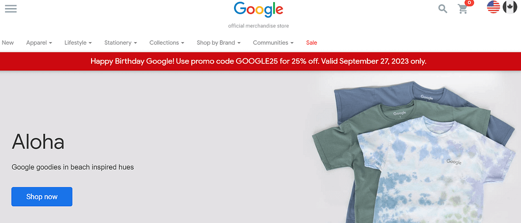 Google Merchandise Store