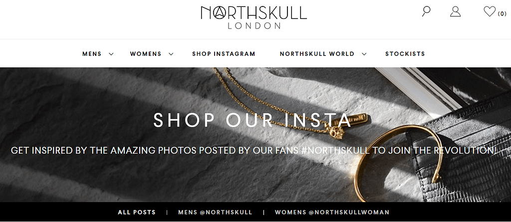 Our client Northskull uses UGC for promoting own brand