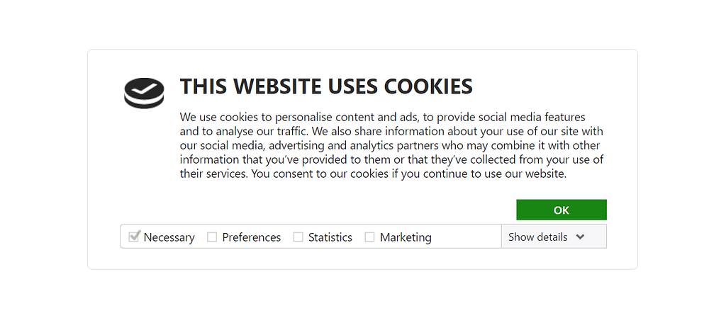 For Craftland, we integrated Cookibot to expand customer choices while accepting the data collection policy