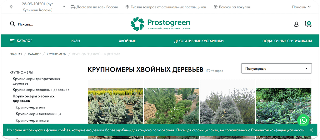 Витрина магазина "Простогрин"