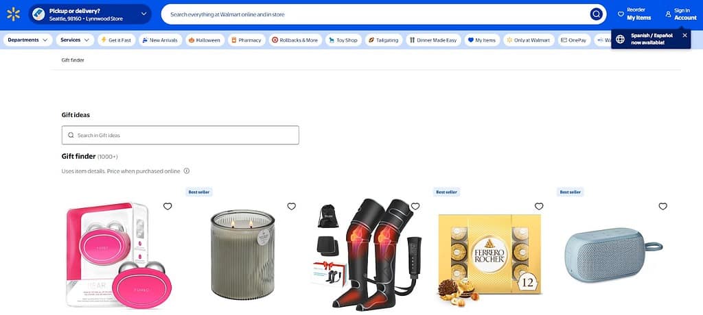 Walmart-Gift-Finder Gift Finder