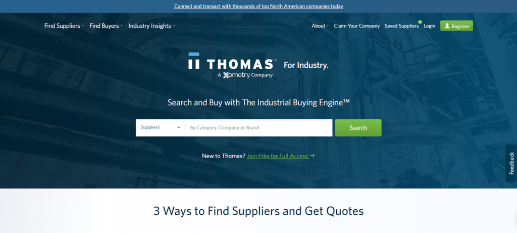 Thomasnet B2B Niche Marketplace