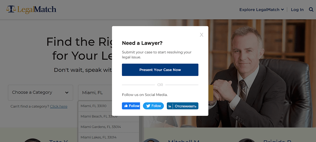 Legal Match Marketplace