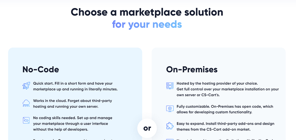 How to choose marketplace solution