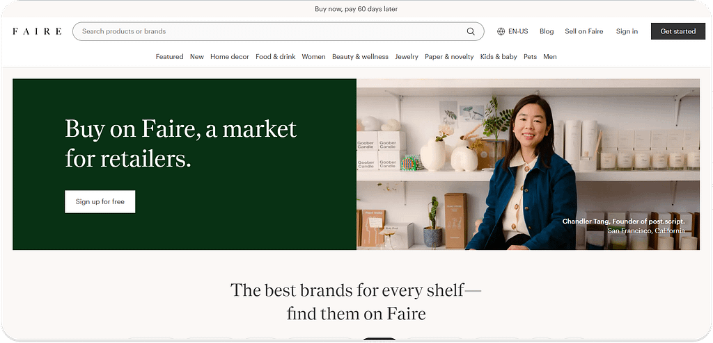 Faire B2B Wholesale Platform