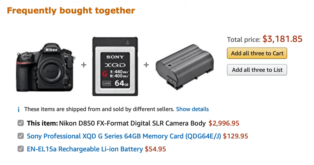 Frequently Bought Together feature on Amazon