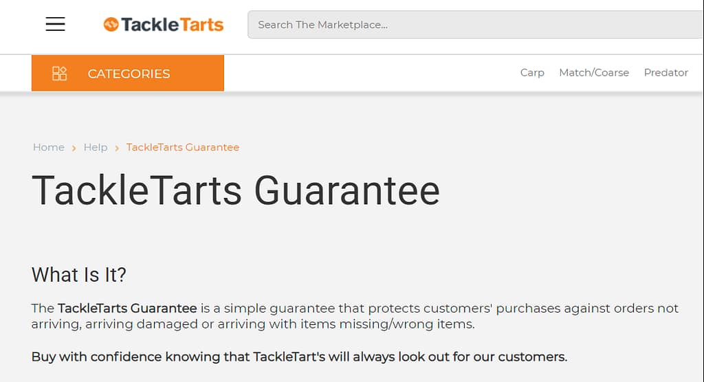 TackleTarts Guarantee Page