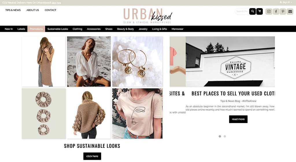 urbankissed.co.uk, a CS-Cart built eCommerce website