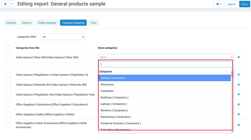 Category Mapping