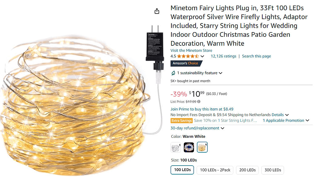 Electric Holiday Lights