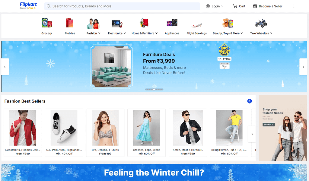 Flipkart main page