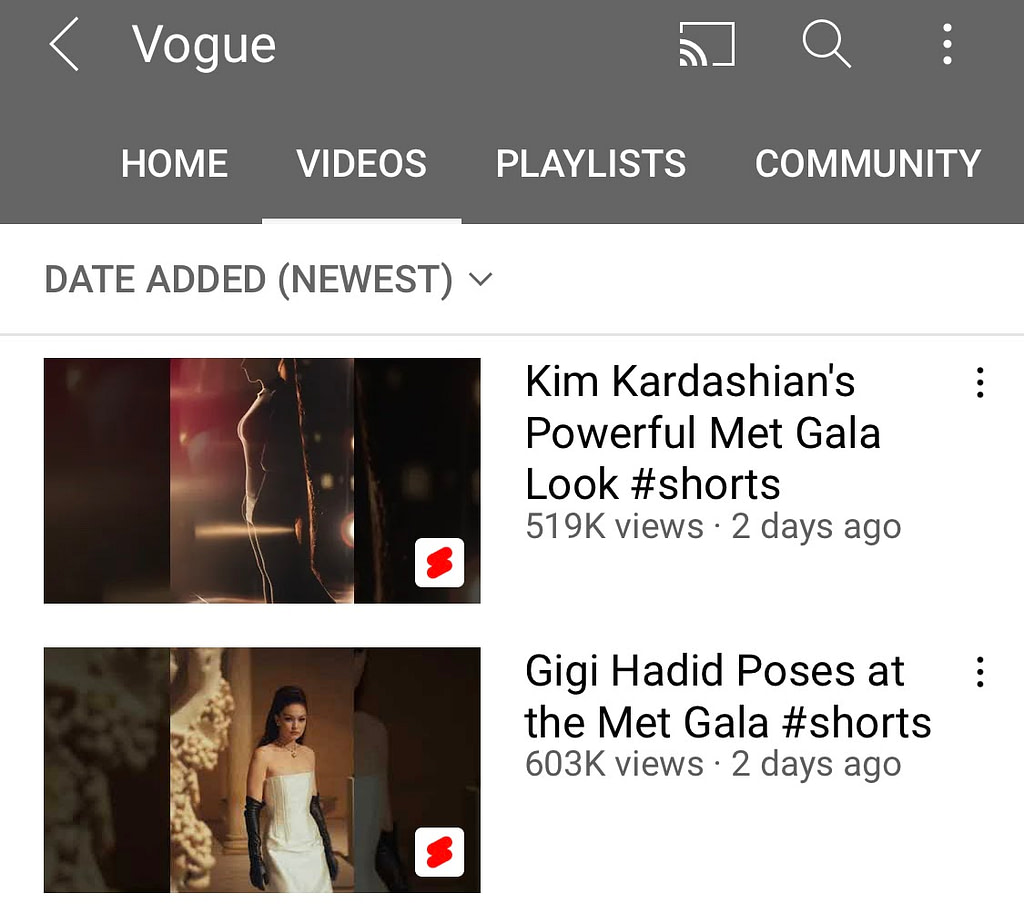 Check out how a Vogue account is managed. They post vlogs and tutorials. With its content, the company creates the feeling of peeping through a keyhole. Vogue has quality production, and the videos are getting millions of views.
