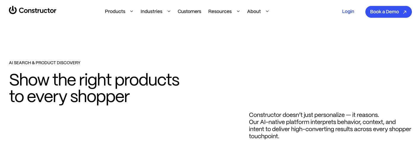 Constructor.io - Show the right products to every shopper