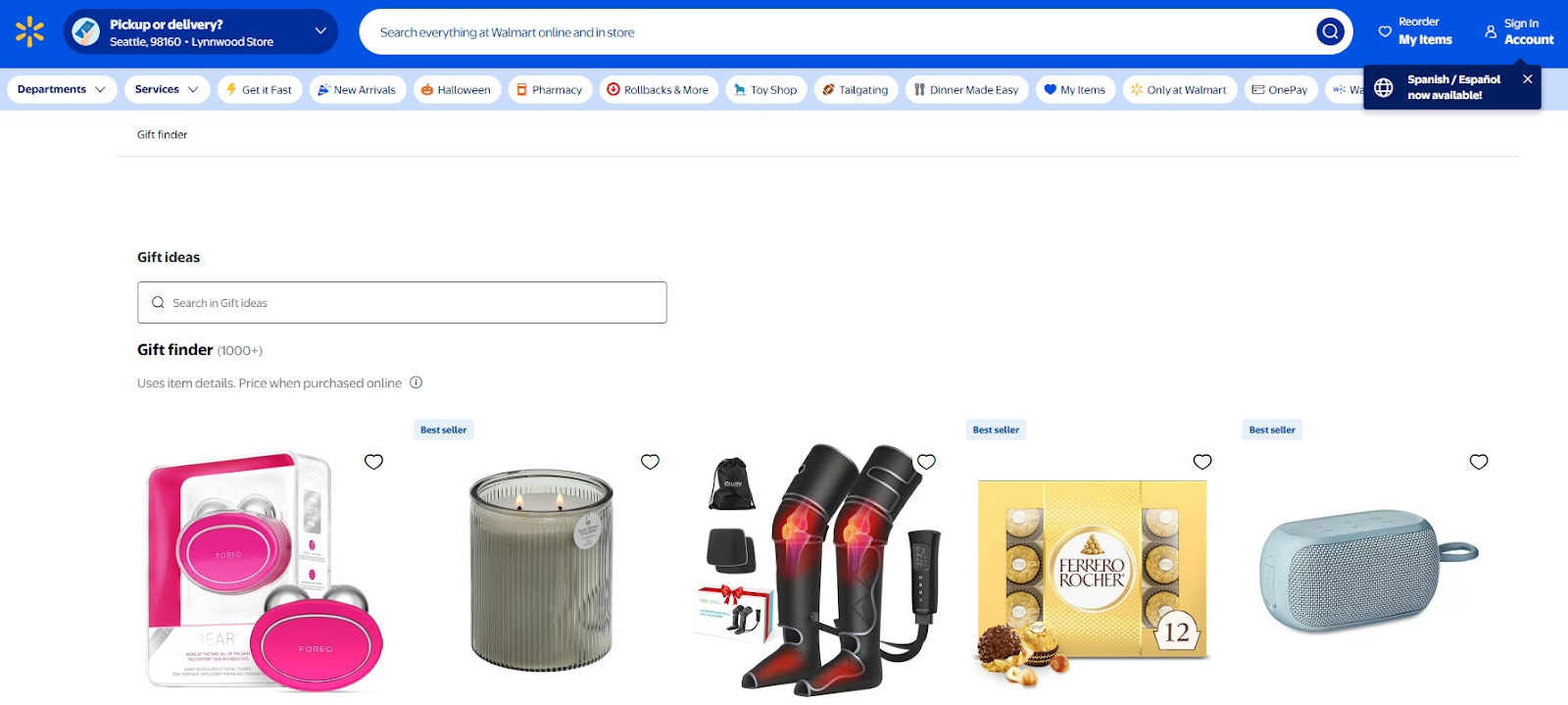 Walmart Gift Finder
