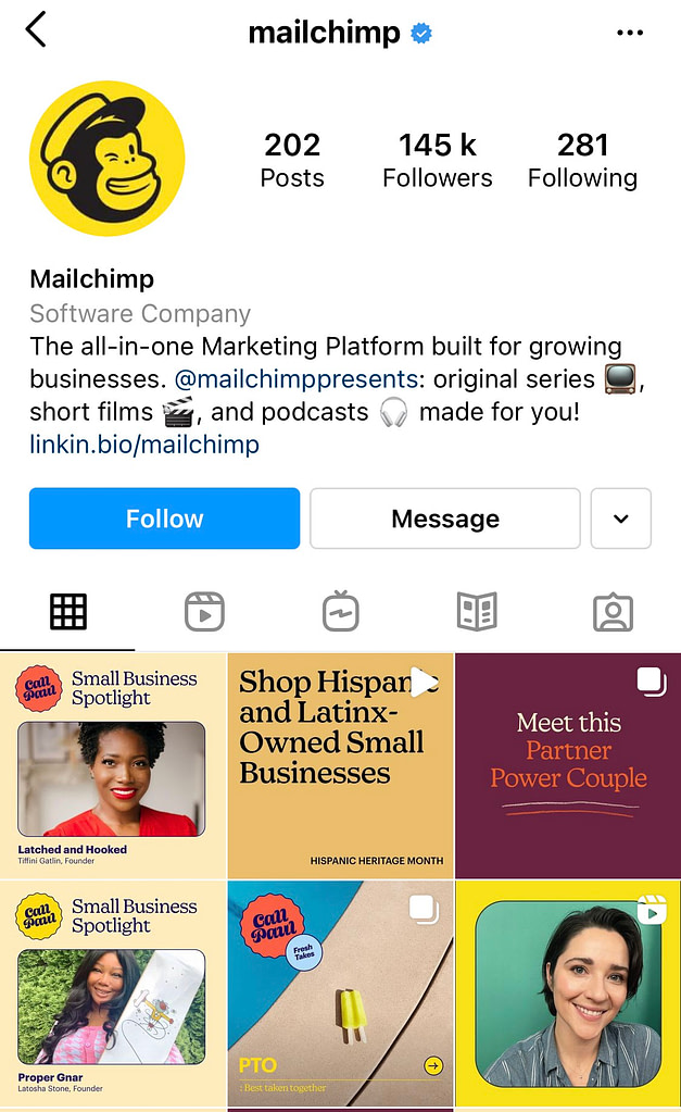 And Mailchimp creates their feed in corporate colors. 