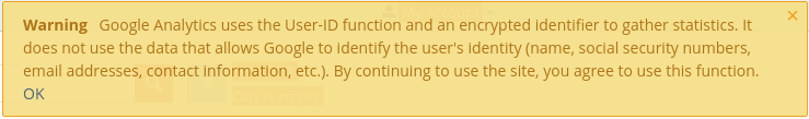 Warning about User-ID in Google Analytics