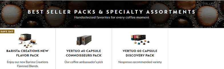 Nespresso specialty assortment
