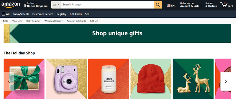 Holiday Shop on Amazon