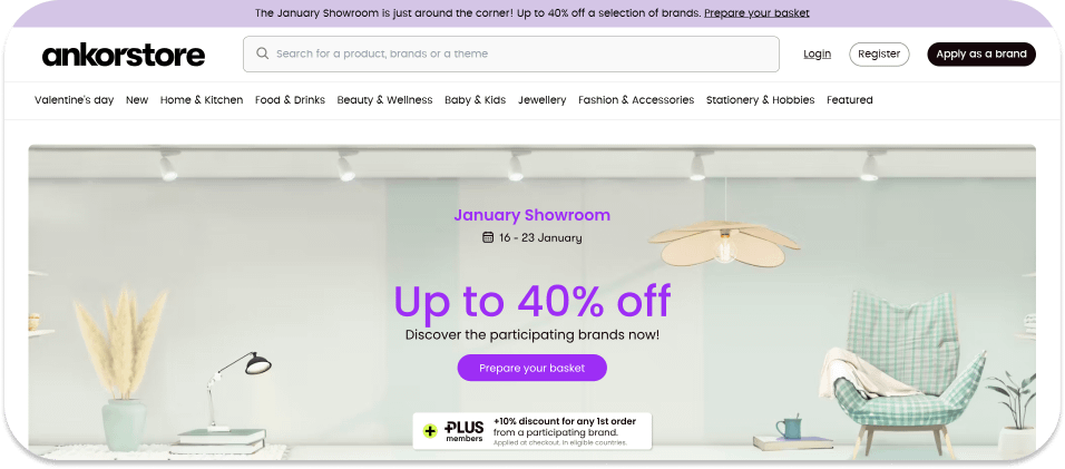 Ankorstore B2B Wholesale Site