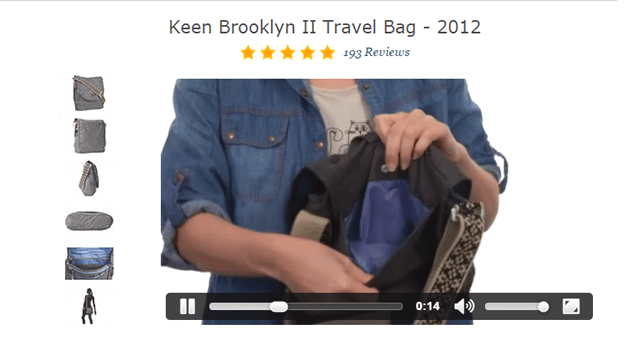 Video review in product descriptions