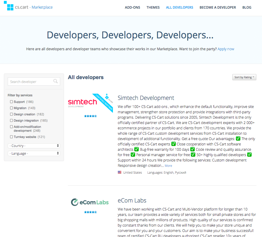 eCommerce marketplace development
