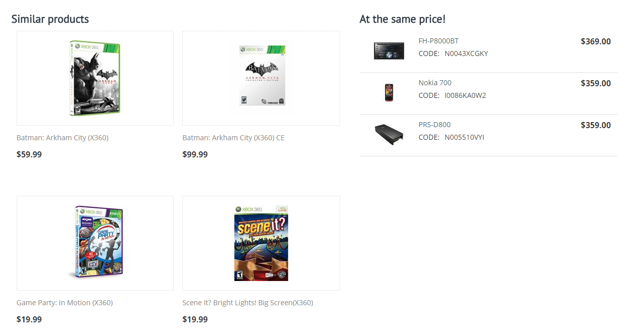 features of online shopping cart